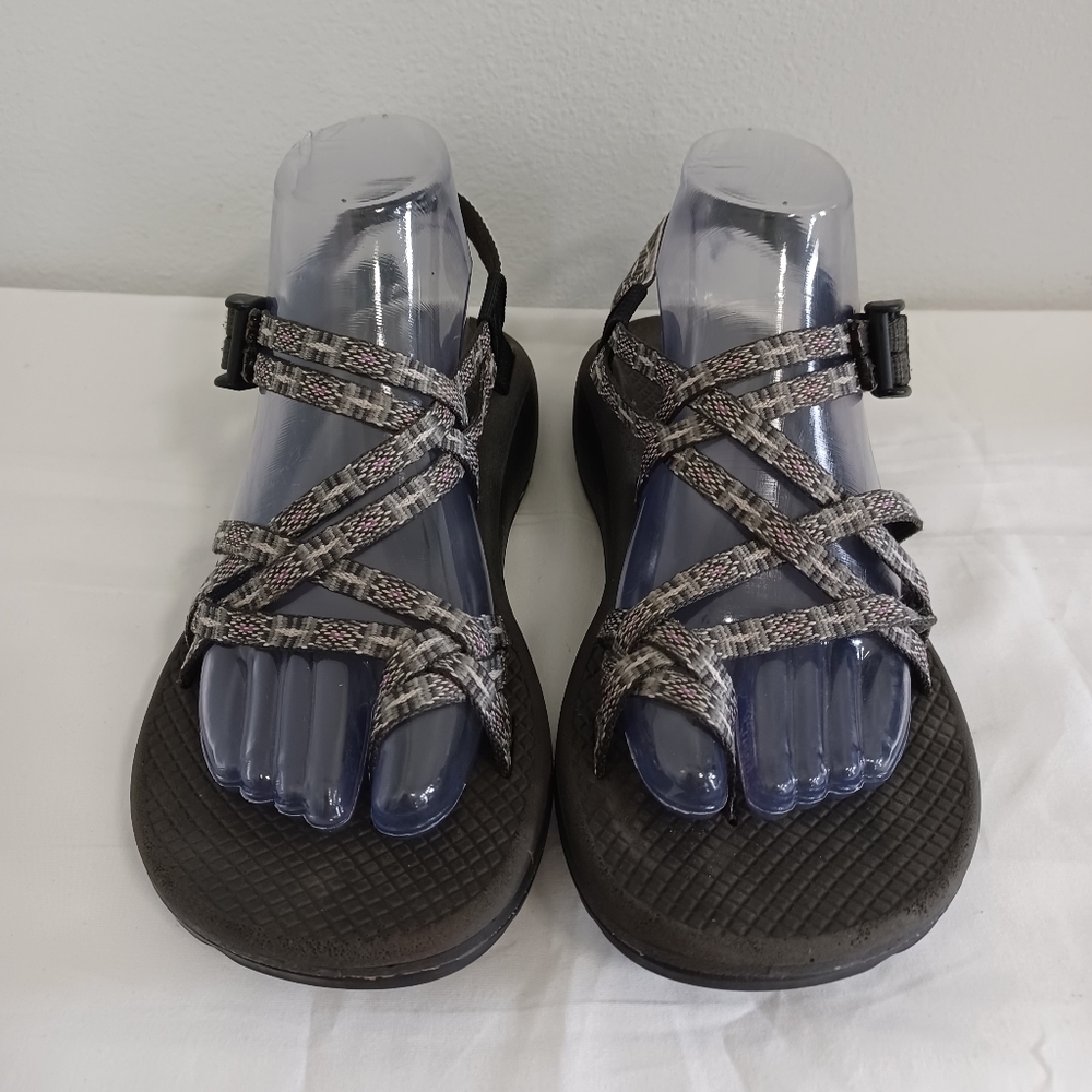 Chaco women's sandals hiking strappy adjustable gray size 8